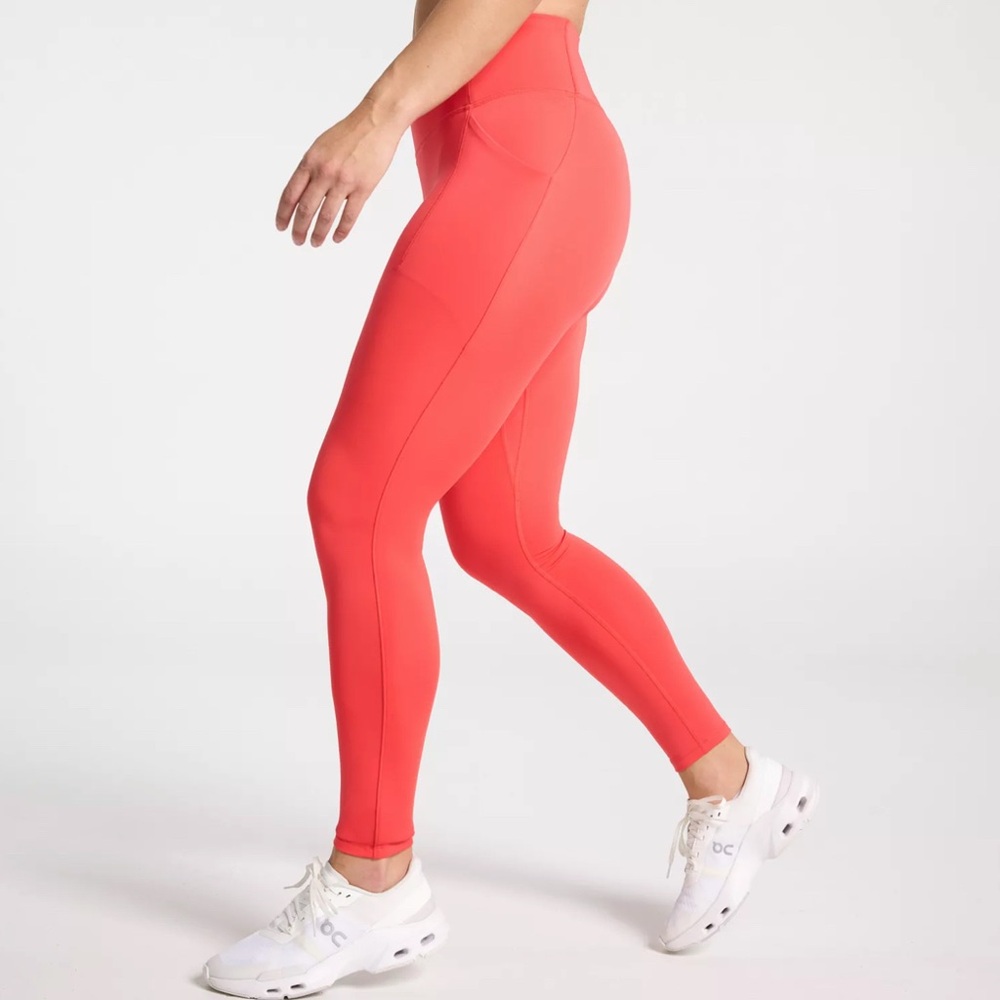 Women's Bright Coral Leggings - Picture 2 of 5